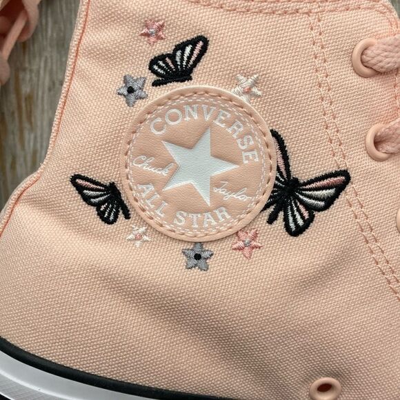 Women’s Converse Chuck Taylor All Star Butterflies Hightop Sneaker Shoes Size 8 - Picture 5 of 10